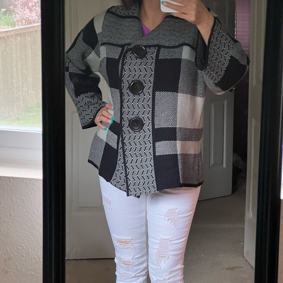 Willow/Jacket button gray and black jackets. Size XL large - Picture 5 of 8